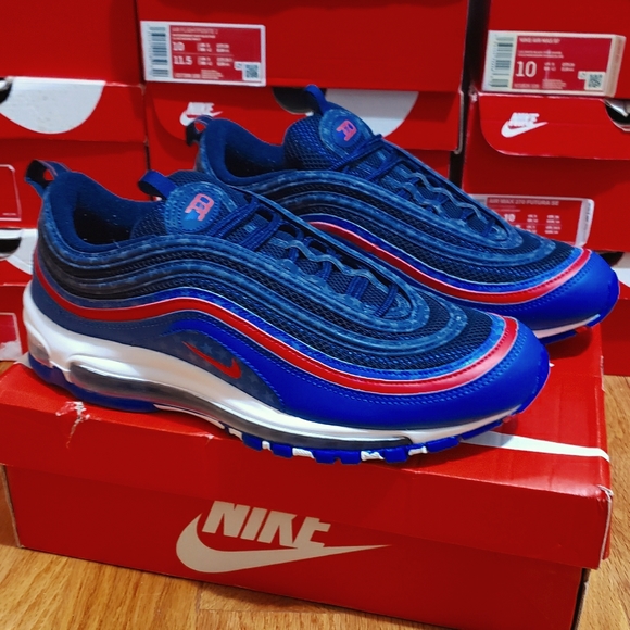 navy blue and red air max 97